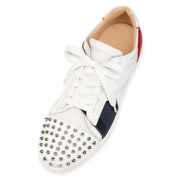Christian Louboutin Elastikid Spikes Donna Flat Lace Up Tie Low Top Sneaker 40.5 - Picture 6 of 9